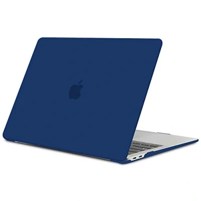 Abbildung von TECOOL Hülle Kompatibel mit MacBook Air M1 A2337 und 13 Zoll Retina 2020 2019 2018 A2179 A1932, Ultradünne Schutzhülle Hartschale Case, Mattes Marineblau