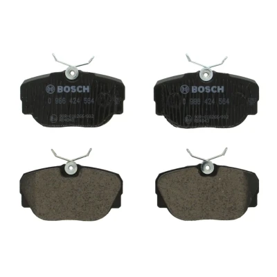 Abbildung von BOSCH 0 986 424 564 Bremsbelagsatz Low Metallic mit Anti Quietsch Blech LAND ROVER: Discovery 2, Range Rover 2