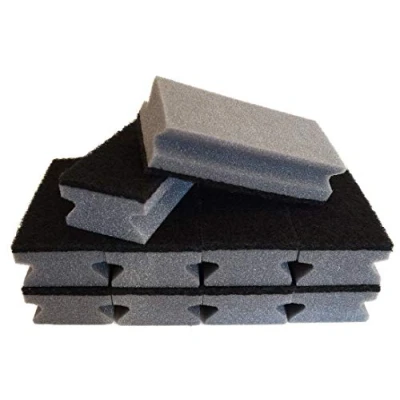 Abbildung von Sonty 10 Stück Topfreiniger Jumbo XL, Schwamm schwarz (grau, 15 x 7 4 cm)