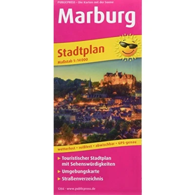 Abbildung von Marburg: Touristischer Stadtplan mit Sehenswürdigkeiten und Straßenverzeichnis. 1:14000 (Stadtplan: SP)