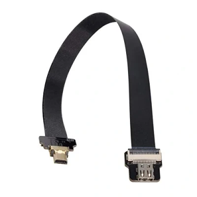Abbildung von xiwai CYFPV Micro HDMI Stecker auf Buchse Verlängerung FPC Flachkabel 1080P für FPV HDTV Multicopter Luftaufnahmen (0,5m)