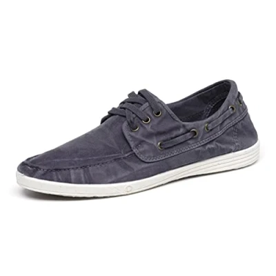 Abbildung von Natural World Eco Schuhe 303E Herren 100 % umweltfreundlich Herrenschuhe für den Sommer, Blau Marineblau Größe: 41 EU