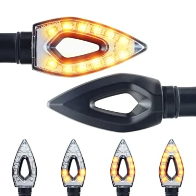 Abbildung von Area1 Motorrad LED Blinker E geprüft Set (2 Stück) M10 mit Lauflichteffekt kompatibel (AD33 (Blinker))