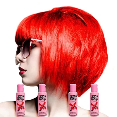 Abbildung von Renbow Fire Crazy Colour Haartönung, Nummer 56 (100ml), 4er Set