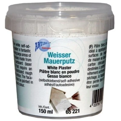Abbildung von CREARTEC Weißer Mauerputz Ideal für Modellbau und Architekturmodelle Gebrauchsfertig Füllmenge 150ml Made in Germany