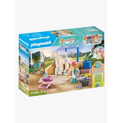Abbildung von Playmobil 71354 Horses of Waterfall Baukasten Isabella &amp; Lioness mit Waschplatz