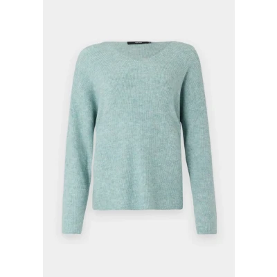 Abbildung von Vero Moda Vmcrewlefile V NECK Strickpullover, Damen, Größe: XS, Gray mist