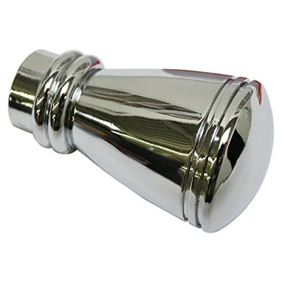 Abbildung von GARDINIA Endknöpfe für Gardinenstangen, 2 x Endstück Siro, Serie Chicago, Metall, Chrom, Durchmesser 20 mm