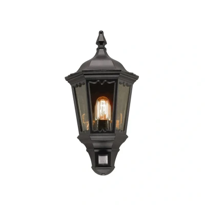 Abbildung von Elstead Lighting MD7 PIR BLACK Wandleuchte Medstead 1xE27 H:49,5 L:14 B:26 mit Sensor