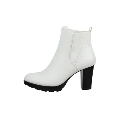 Abbildung von Elara Herbst Plateaustiefelette, Damen, Größe: 41, Weiss Schuhe