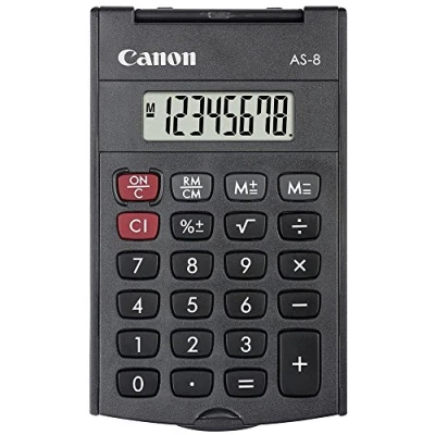 Abbildung von Canon AS 8 Taschenrechner, schwarz