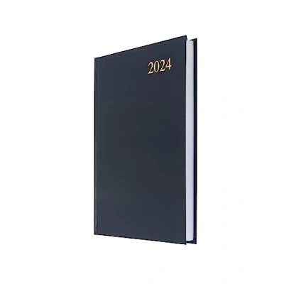 Abbildung von Collins Debden Essential, A5 Tagesplaner 2024, Tagesplaner, Tagebuch und Planer Business, Büro, Akademischer persönlicher Gebrauch, A5, Blau