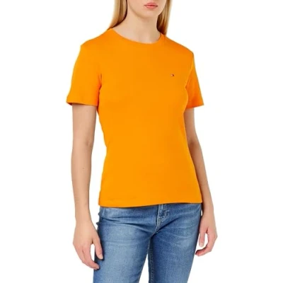 Abbildung von Tommy Hilfiger NEW SLIM CODY Tshirt print, Damen, Größe: Medium, Rich ochre