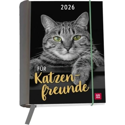Abbildung von Buchkalender 2026: Für Katzenfreunde: Katzenkalender. Wochen und Terminplaner. Organizer. Praktischer kleiner Taschenkalender mit Spiralbindung 12 heraustrennbare Postkarten