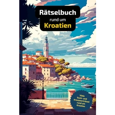Abbildung von Rätselbuch rund um Kroatien mit vielen Begriffen zur Historie, Land und Leuten: Tolles Geschenk für Fans. Rätsel Knobelei in einem Kreuzworträtselheft