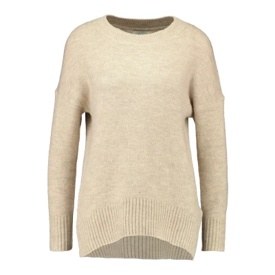 Abbildung von ONLY Damen Warmer Strick Pullover Langarm Rundhals Knitted Sweater Lockerer Stretch Jumper ONLNANJING, Farben:Hellbraun, Größe:S