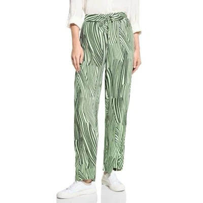 Abbildung von Cecil WIDE LEG Stoffhose, Damen, Größe: Lx28, Grün
