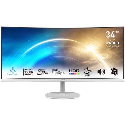Abbildung von MSI Curved Gaming LED Monitor »PRO MP341CQW«, 86,4 cm/34 Zoll, 3440 x 1440 px, UWQHD, 1 ms Reaktionszeit, 100 Hz, 3 Jahre Herstellergarantie