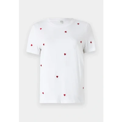 Abbildung von ONLY Onlketty Tshirt print Bright white, Damen, Größe: Medium, white