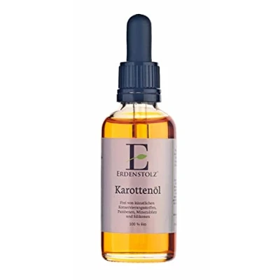 Abbildung von bio Karottenöl mit Pipette 50ml 100% reines kaltgespresstes Öl