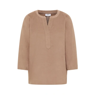 Abbildung von Cecil Split NECK Bluse, Damen, Größe: Large, Braun