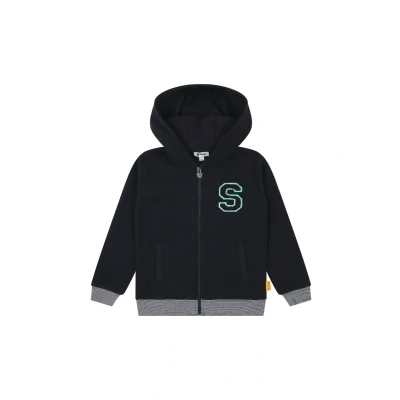 Abbildung von steiff Sweatjacke EU Größe 98 navy, Sweat Jacke, Kapuzen Jacke für Kleinkinder, weich und bequem, Kinder Sweatshirt, waschmaschinenfest