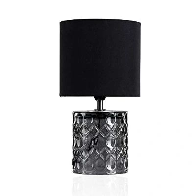 Abbildung von Pauleen 48015 Crystal Glow Tischleuchte max. 20W Tischlampe für E14 Lampen Nachttischlampe Grau Schwarz 230V Metall/Kunststoff ohne Leuchtmittel