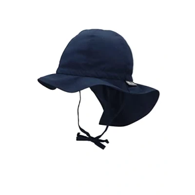 Abbildung von Sterntaler Flapper mit Bindebändern und Nackenschutz, Alter: 6 9 Monate, Größe: 45, Blau (Marine)