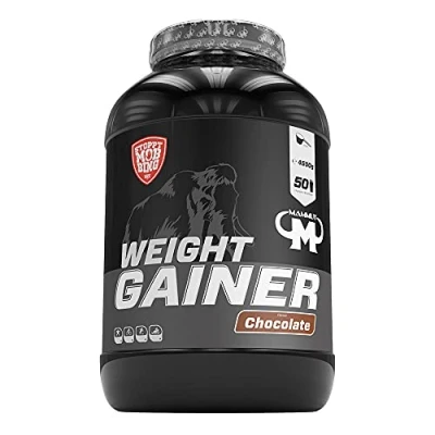 Abbildung von Mammut Nutrition Weight Gainer Crash 5000 Chocolate, Kohlenhydrate, Masseaufbau mit Creatin, 4500 g Dose