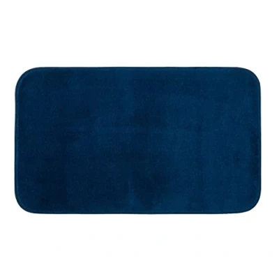 Abbildung von Gözze Premium Rutschfester Badteppich, RIO, 100% Microfaser, 50 x 70 cm Dunkelblau