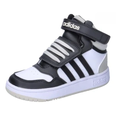 Abbildung von adidas Hoops Mid Shoes Schuhe, Cloud White/core Black/Orbit Grey, 25 EU