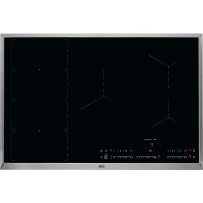 Abbildung von AEG IKE8547SXB Autarkes Kochfeld / Induktion Serie 6000 mit FlexiBridge Hob²Hood 80 cm Edelstahlrahmen 5 Kochzonen Flexi Bridge Funktion Powerfunktion Kindersicherung