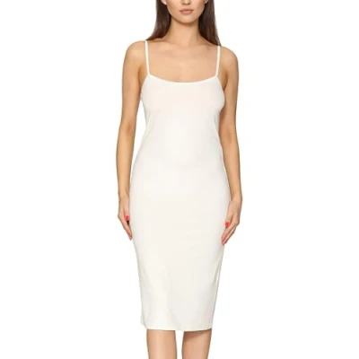 Abbildung von Merry Style Damen Unterkleid Knielänge Petticoat Midi Länge einstellbare Träger MS10 402 (Ecru, 3XL)
