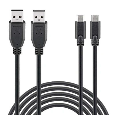 Abbildung von Wicked Chili PS5 Ladekabel 3m (2 Stück) USB C Verlängerung Schnellladekabel für Playstation 5 Dualsense, Switch Pro, Xbox Series X Controller Play &amp; Charge Controllerkabel (300cm)
