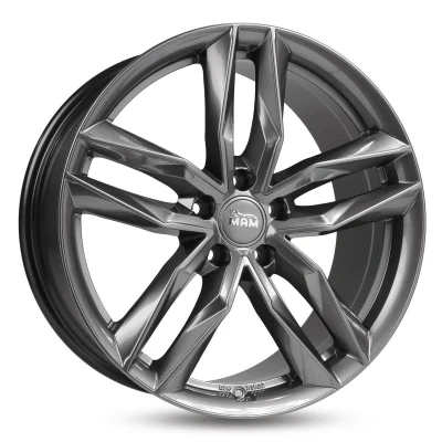Abbildung von MAM WHEELS 5 loch 18Zoll 112mm Alufelge RS3 Palladium lackiert MAMRS38018511245PP Felge 8.00Zoll 45mm 66.6mm