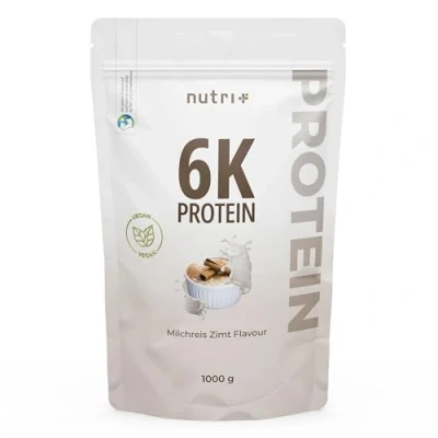 Abbildung von Nutri + High Protein Pulver Milchreis Zimt 1 kg 6k Eiweiß Shake Eiweißpulver Rice Pudding Cinnamom ohne Laktose Proteinpulver für Muskelaufbau