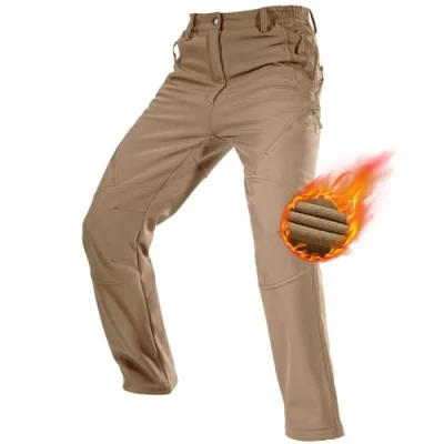 Abbildung von FREE SOLDIER Herren Winter wasserdichte Skihose Jagd Outdoor Hose Winddichte Thermohose Winterhose Softshellhose zum Klettern und Wandern