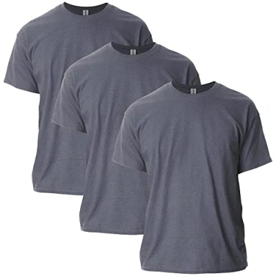 Abbildung von Gildan Unisex Erwachsene Ultra Cotton, Style G2000, Multipack T Shirt, Dark Heather (3er Pack), L