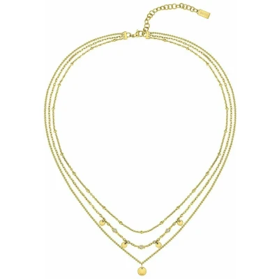 Abbildung von BOSS Kristall Halskette goldcoloured, Damen, Größe: One Size, Gold coloured