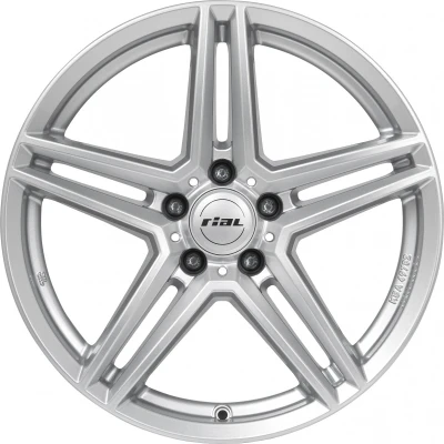 Abbildung von RIAL 5 loch 19Zoll 112mm Alufelge M10X Polarsilber 85938M11 0 Felge