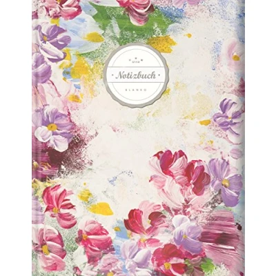 Abbildung von Blanko Notizbuch (©Star, A4, 156 Seiten, Softcover) Mit Register + Seitenzahlen Leeres Notizheft zum Selbstgestalten, Zeichenbuch, Skizzenbuch, Blankobuch, Malbuch „Blumenkunst“