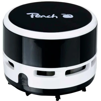 Abbildung von Peach Mini Staubsauger batteriebetrieben (2x AA) hohe Saugkraft schwarz PA105