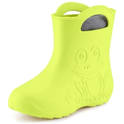 Abbildung von Ladeheid Eva Kinder Jungen Mädchen Gummistiefel Regenschuhe gefüttert LA CA 03 (Limone, 28/29 EU)