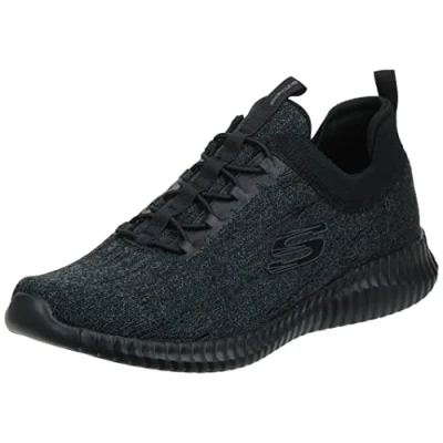 Abbildung von Skechers Herren Elite Flex Hartnell Slip On Sneaker, Black Gray Mesh Trim, 41.5 EU