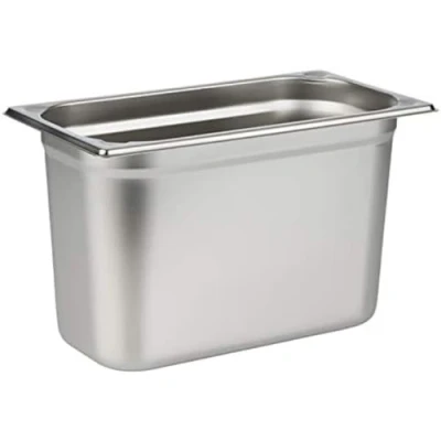 Abbildung von APS 81308 GN 1/3 Behälter, rostfreier Gastronormbehälter Edelstahl, Abmessungen 175 x 325 mm/Höhe 200 mm/Volumen 7,0 Liter