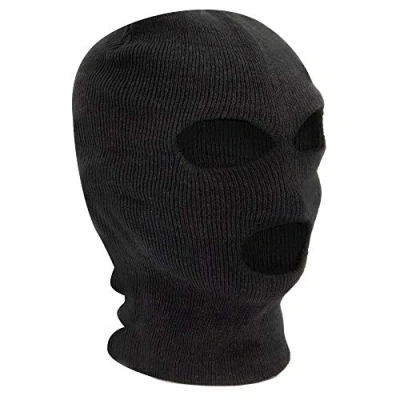 Abbildung von TRIXES Schwarze Sturmhaube SAS Style 3 Loch Maske Halswärmer Skimaske Paintball Angeln Airsoft Weiches Material Perfekter Windstopper