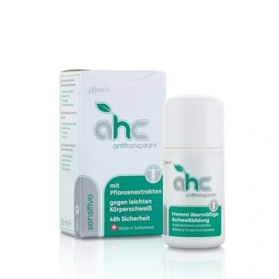 Abbildung von AHC SENSITIVE Antitranspirant Tropfflasche 50ml gegen Schwitzen an Achseln &amp; Körper Unisex Antiperspirant mit Pflanzenextrakten für empfindliche Haut