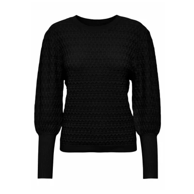 Abbildung von ONLY Damen Onlfaye L/S Puffsleeve Cc Knt Pullover, Schwarz, XS EU