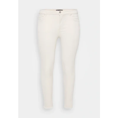 Abbildung von ONLY Carmakoma Carwilly REG RAW Jeans Skinny Fit, Damen, Größe: 42x32, Ecru