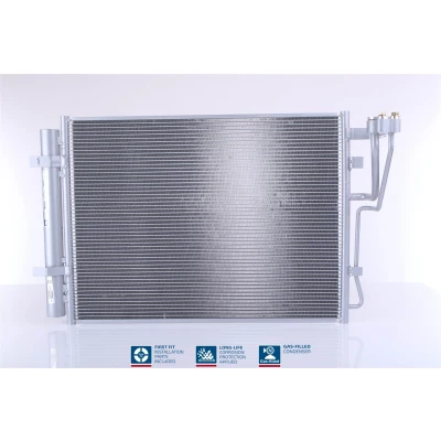 Abbildung von NISSENS 940252 Klimakondensator ohne Trockner Aluminium 522 R 134a KIA: Venga